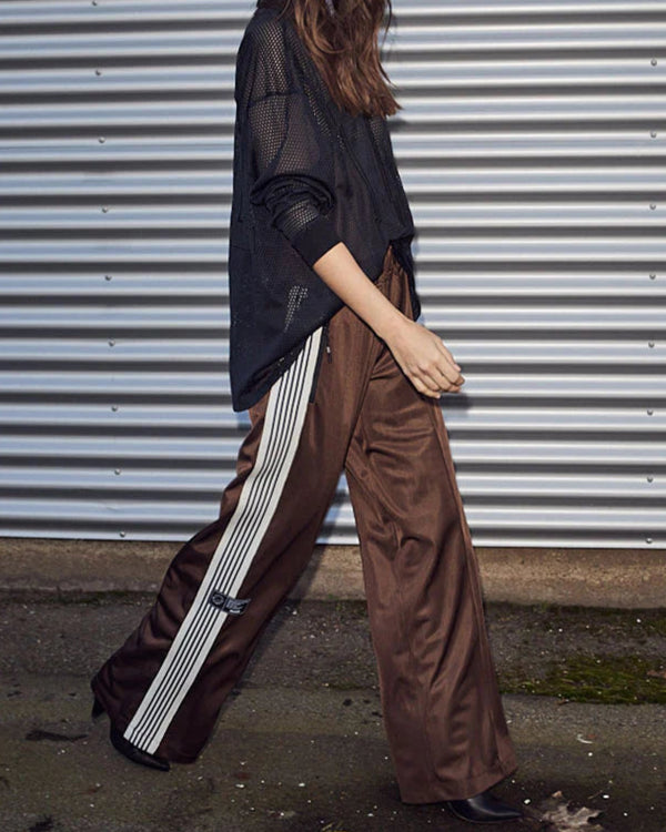 Haute L'Amitié | Baggy Track Tall Pants - Mocca