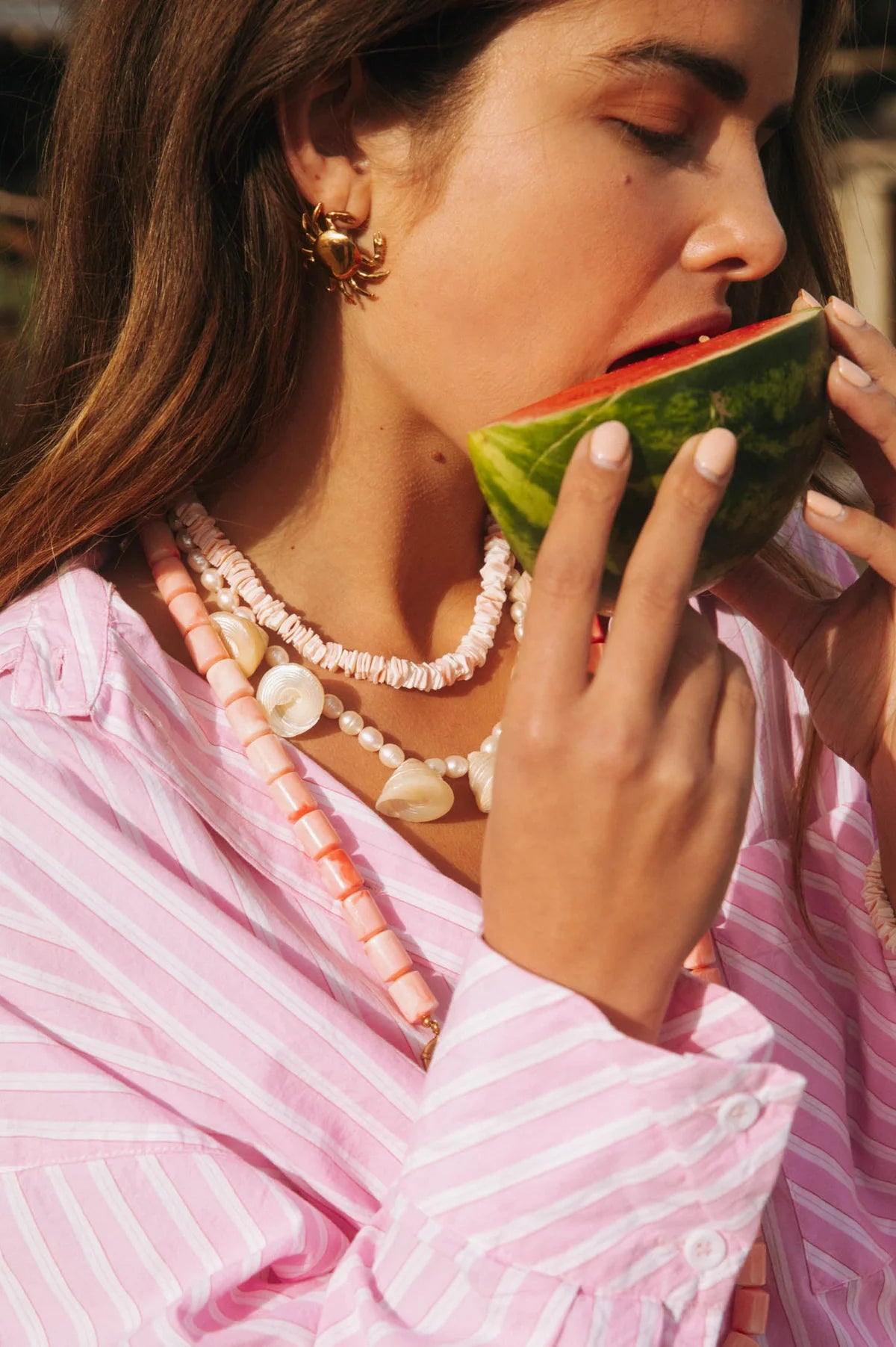 Bonnie Studios | Phil Long Necklace - Pink