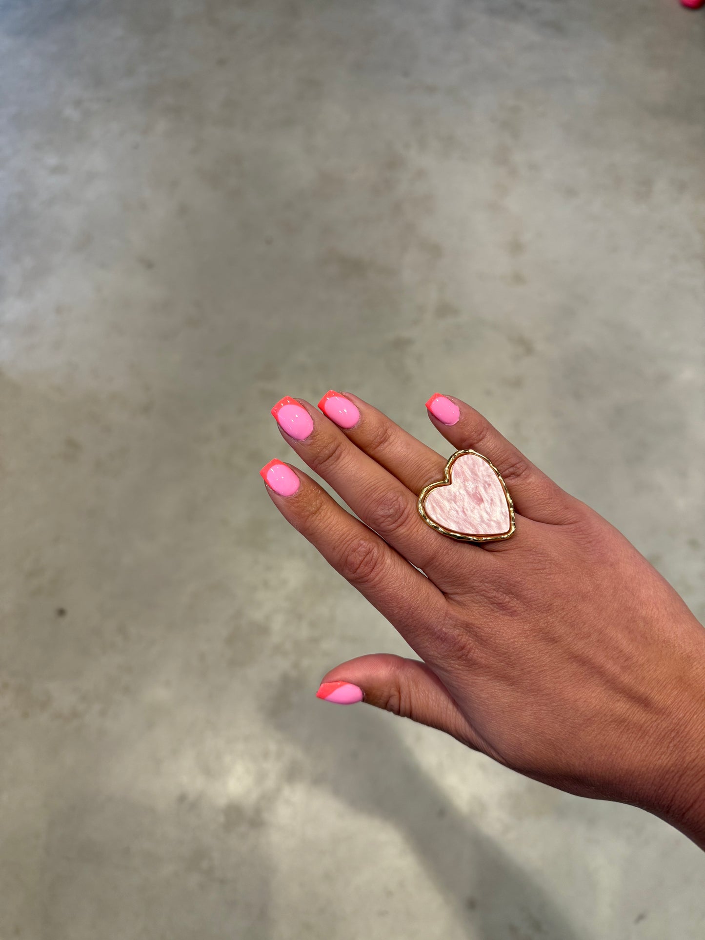 FÍ Dokkum | Grote Hart Ring - Meerdere Kleuren