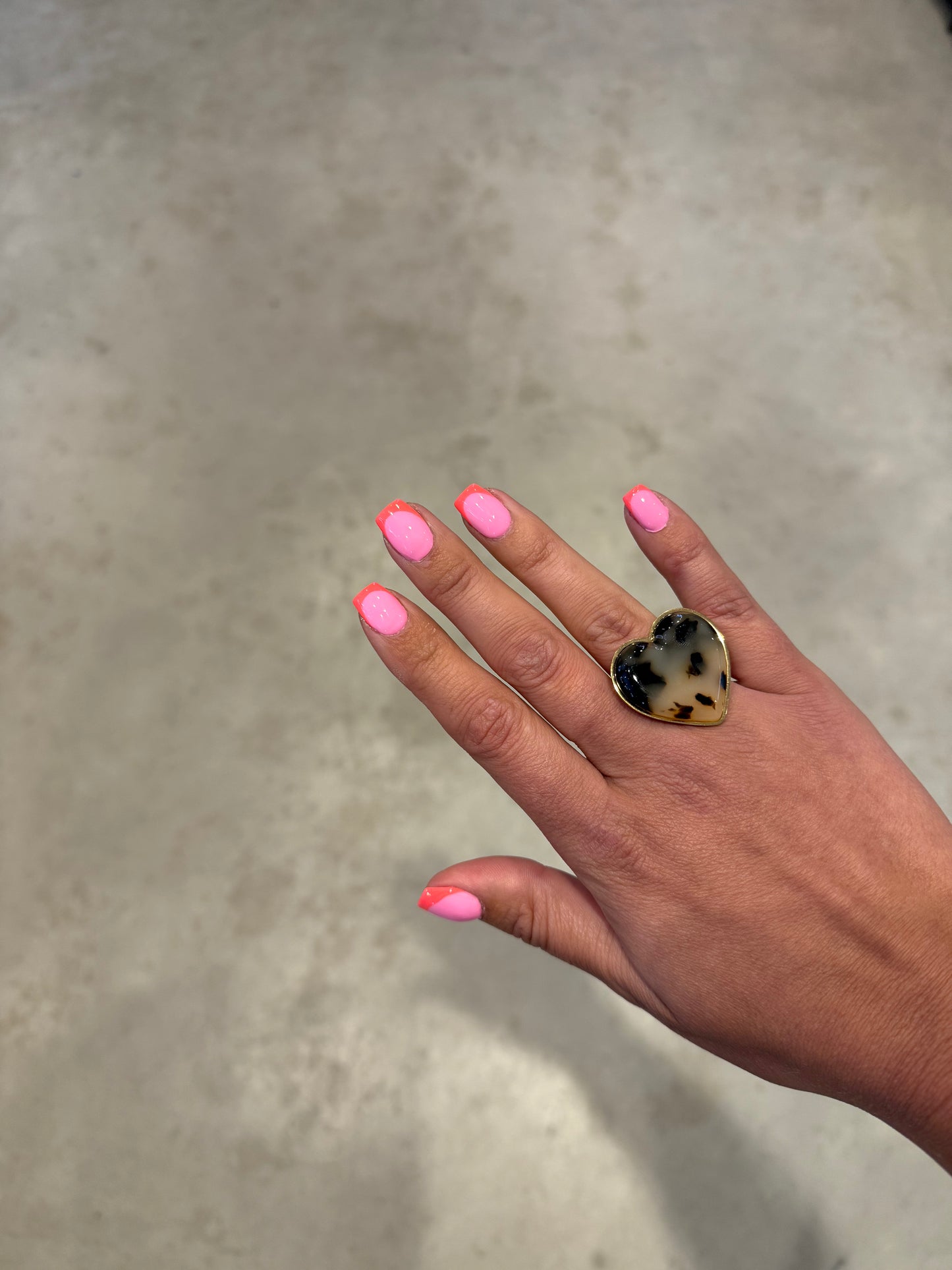 FÍ Dokkum | Grote Hart Ring - Meerdere Kleuren