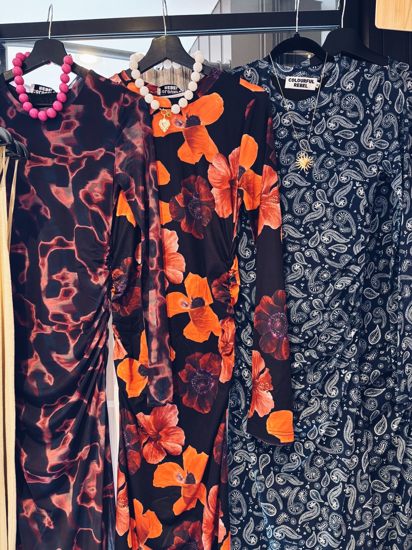 Colourful Rebel | Maude Multi Flower Peached Maxi Dress - Multicolor