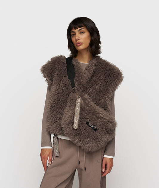 10Days | Hairy Cross Body Bag - Moonrock (20-964-5204)