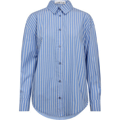 Haute L’Amitié | Bow Candy Twist Stripe Shirt - Blue Stripe (HL10212)