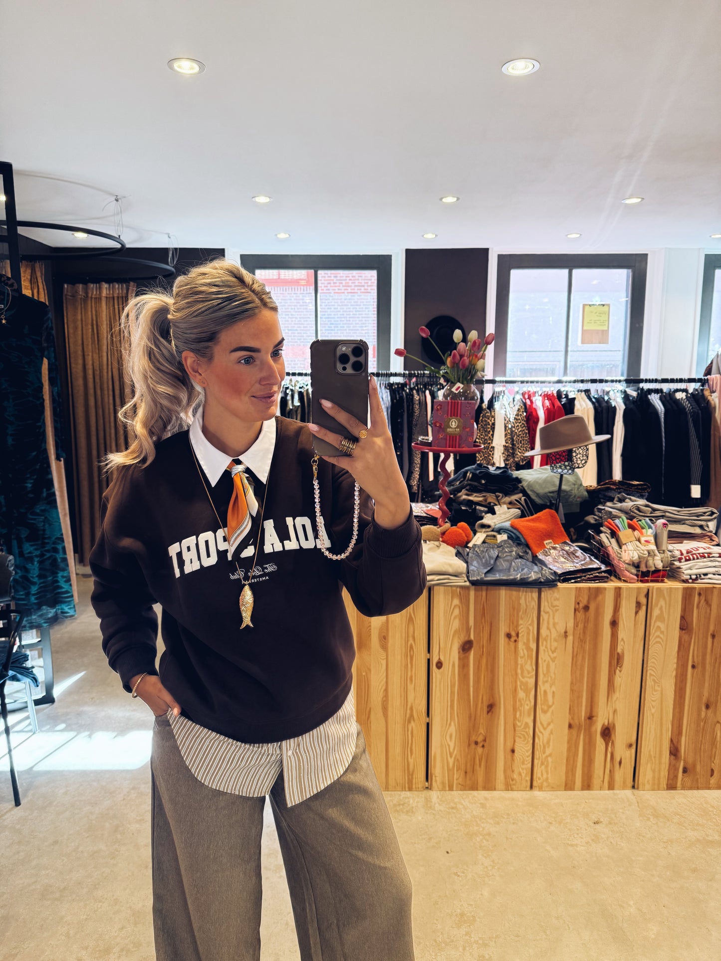 FÍ Sieraden | Gouden Vis Ketting - Lang