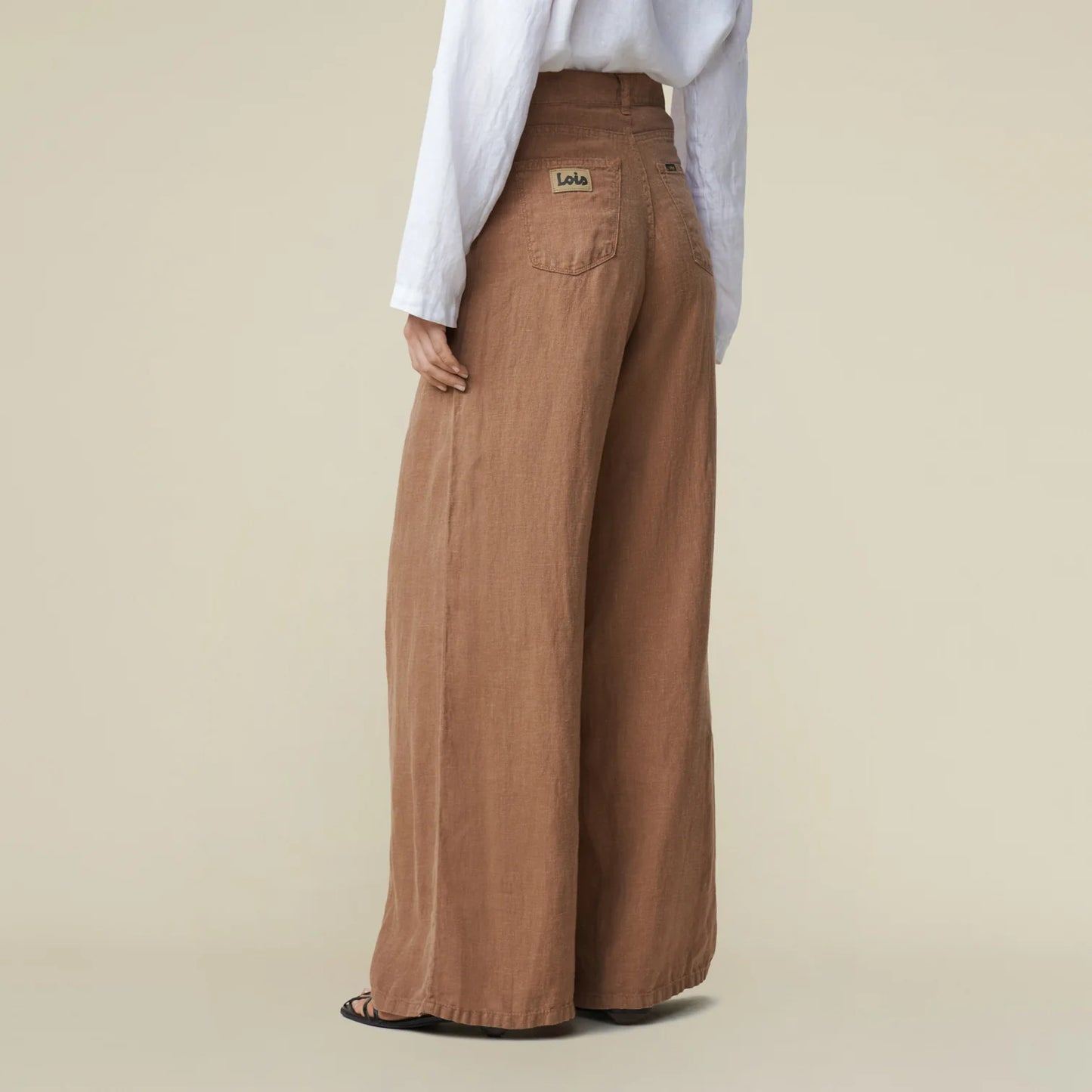 Lois Jeans | Marlene Linen Colour - High Rise Wide Fit
