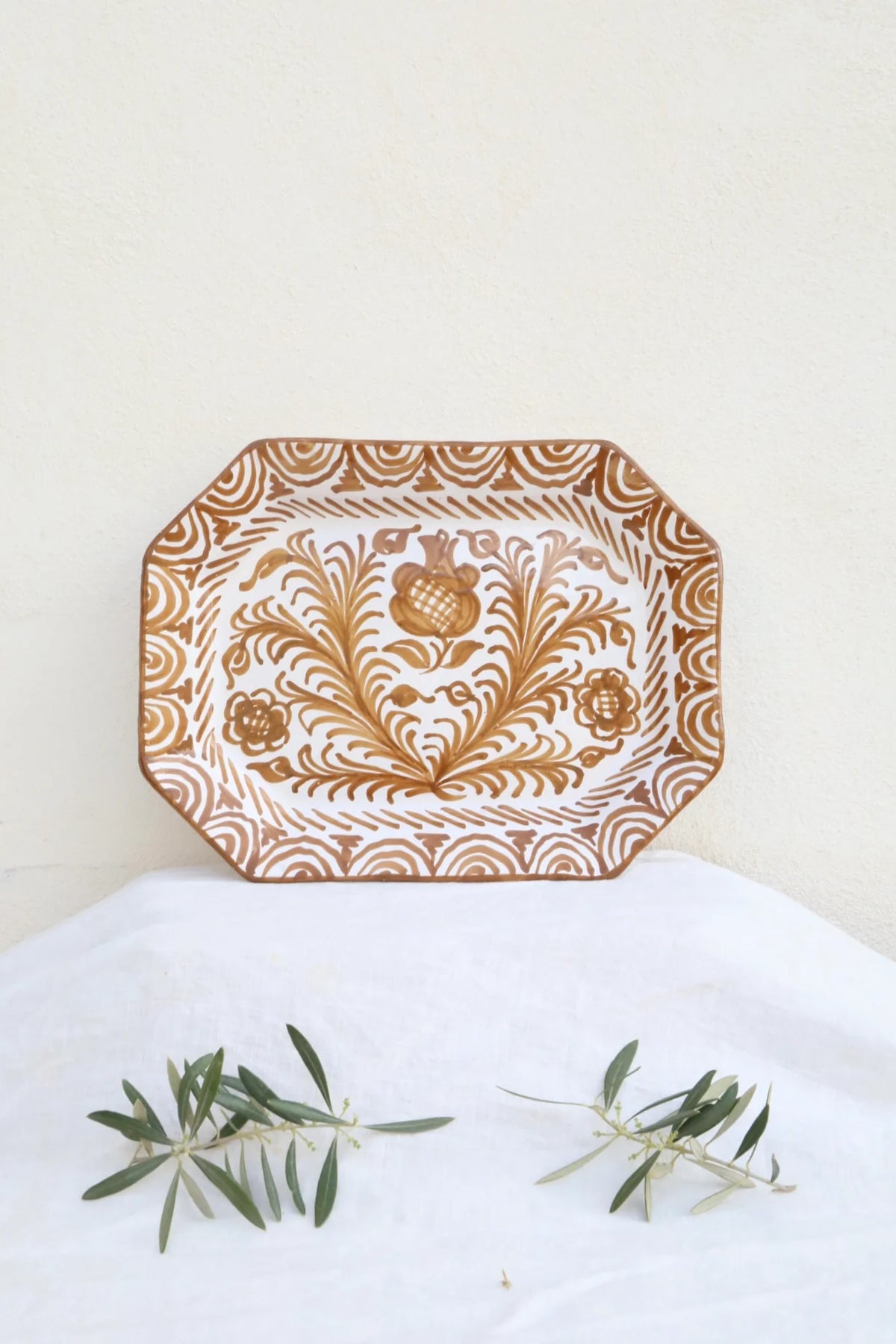 Lenta Living | Serveerschaal Granada Pomegranate - Caramel