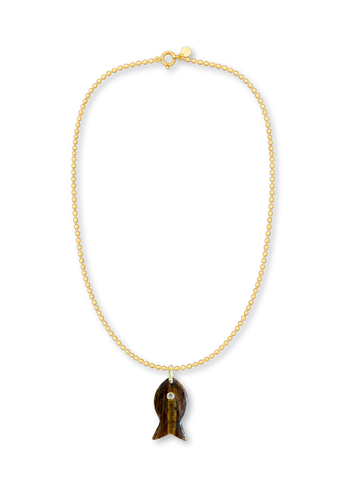 Bonnie Studios | Fish Gold Necklace - Brown