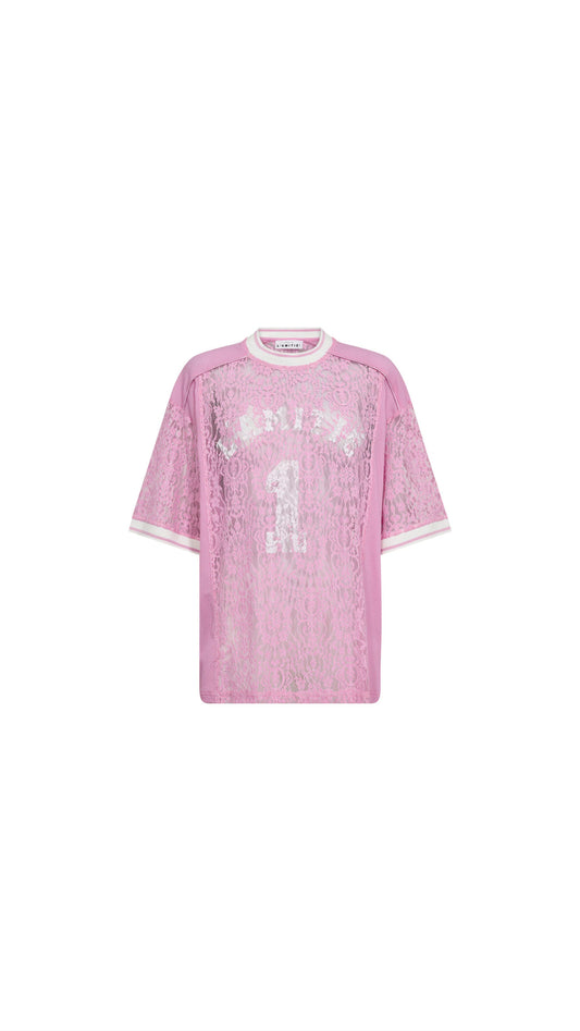 Haute L'Amitié | Lace Football Tee - Roze HL10001