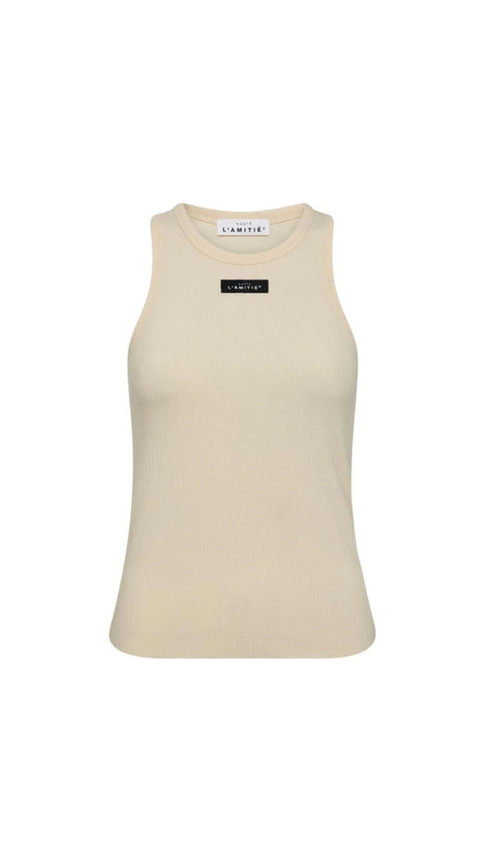 Haute L'Amitié | Rib Badge Tank - Almond (HL10011)