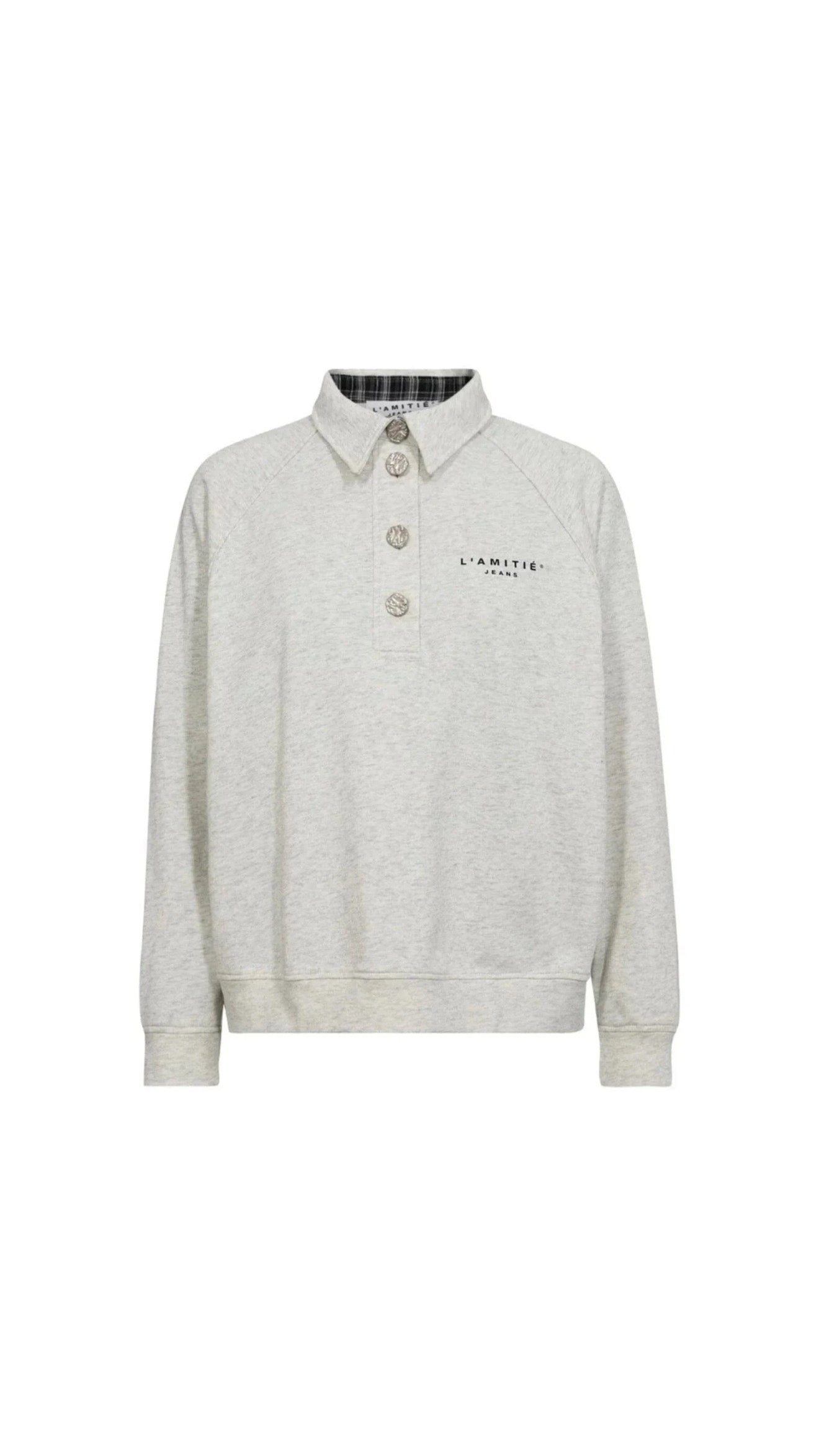 Haute L'Amitié | Polo Logo Sweat - Pearl Melange (HL10034)
