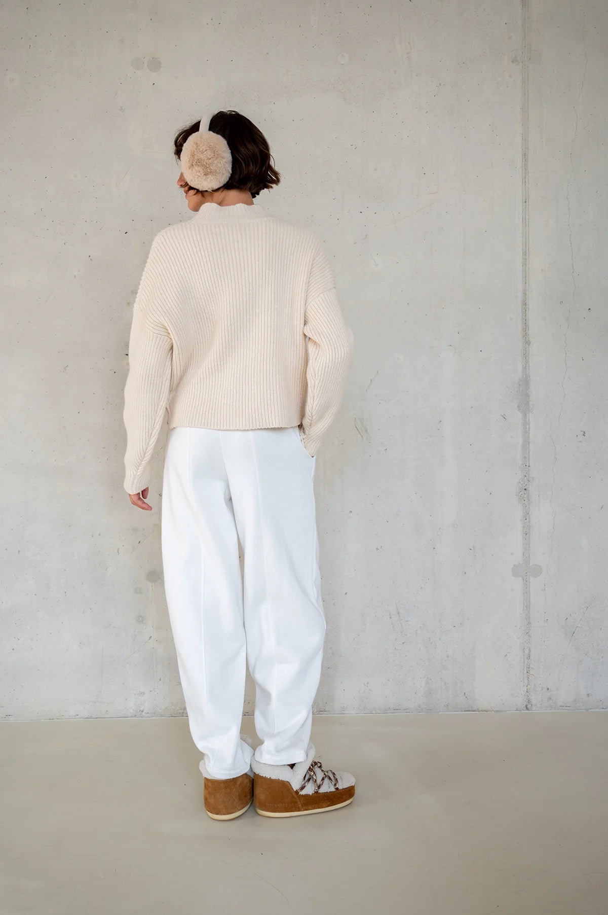 Penn & Ink | Jumper (W25B380LTD) Ecru - Red