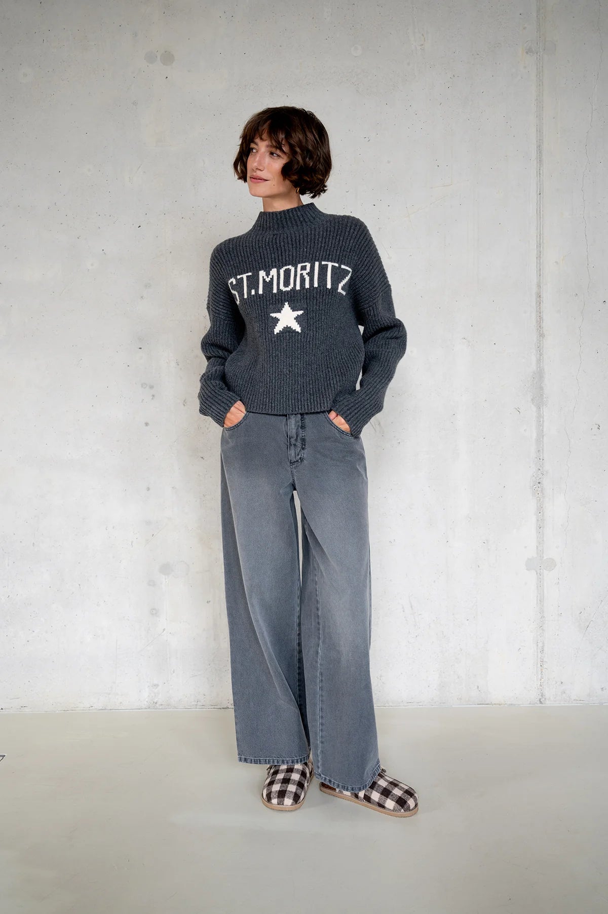 Penn & Ink | Jumper (W25B380LTD) Antra - Ecru