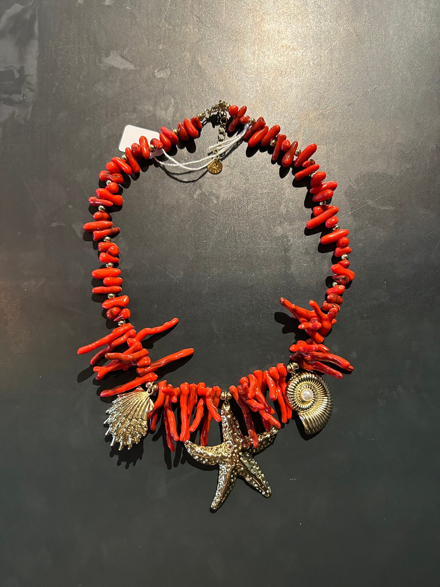 FÍ Sieraden | Koraal ketting met bedels - rood