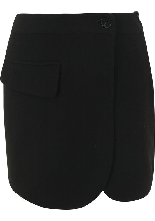 Co'couture | VolaCC Wrap Skort Zwart
