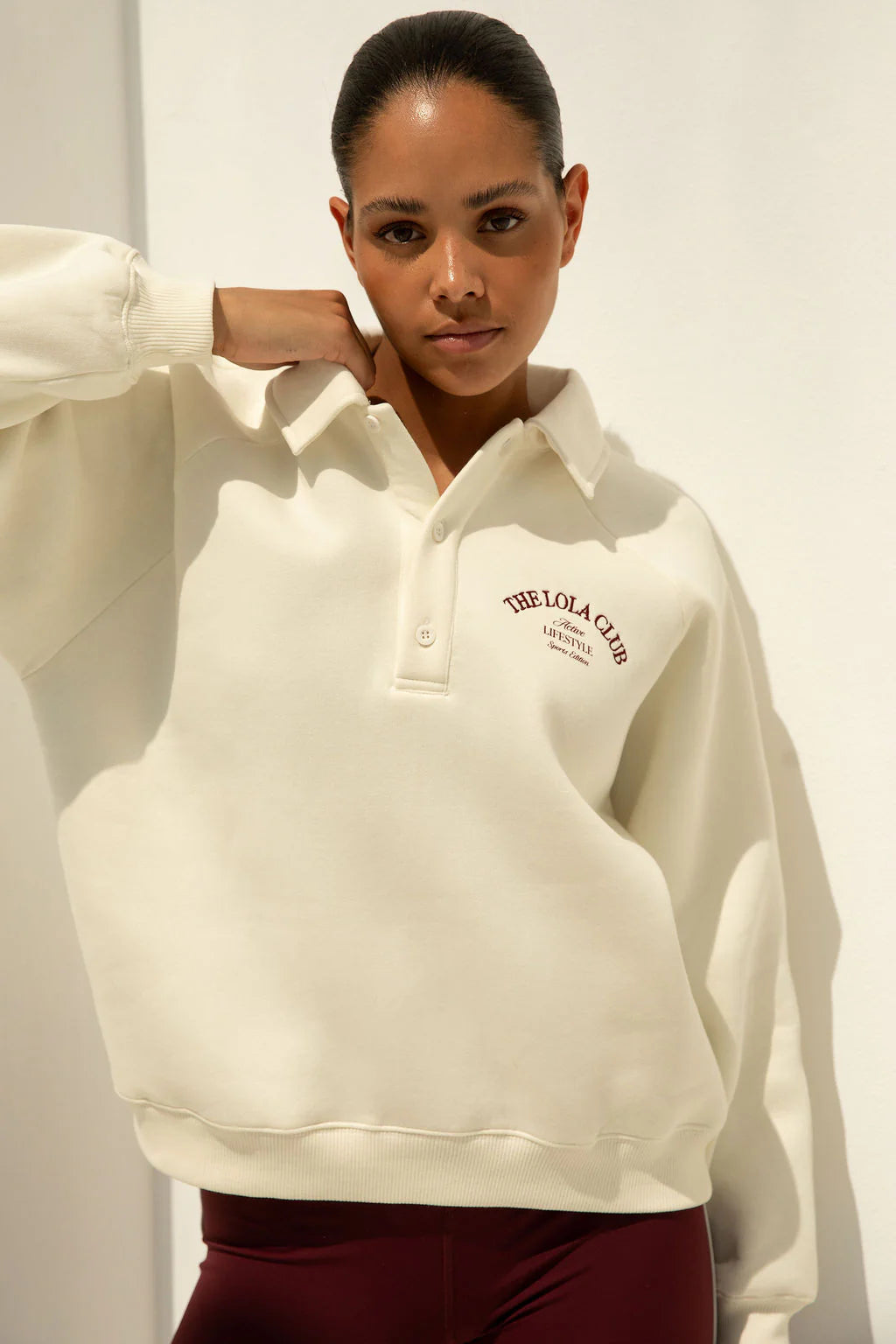 The Lola Club | Maya Polo Sweater - Cream