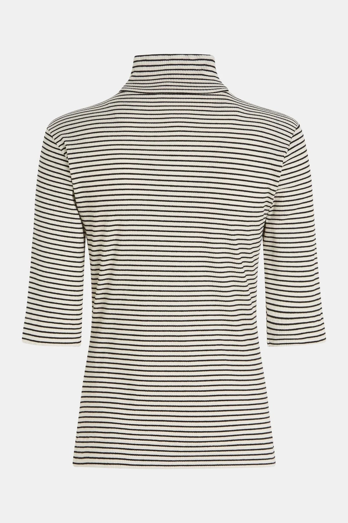 Penn & Ink | T-SHIRT STRIPE (W23F1355) ECRU - BLACK