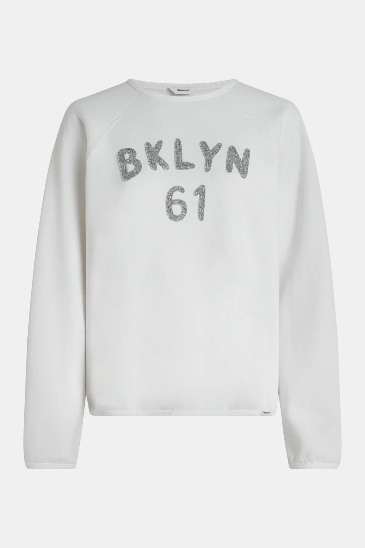 Penn & Ink | Sweater Print - White/Grey Melange (S25T1145)