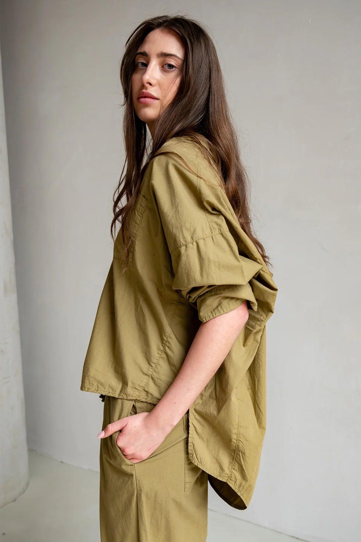 Penn & Ink | Blouse - Avocado (S25Z724)