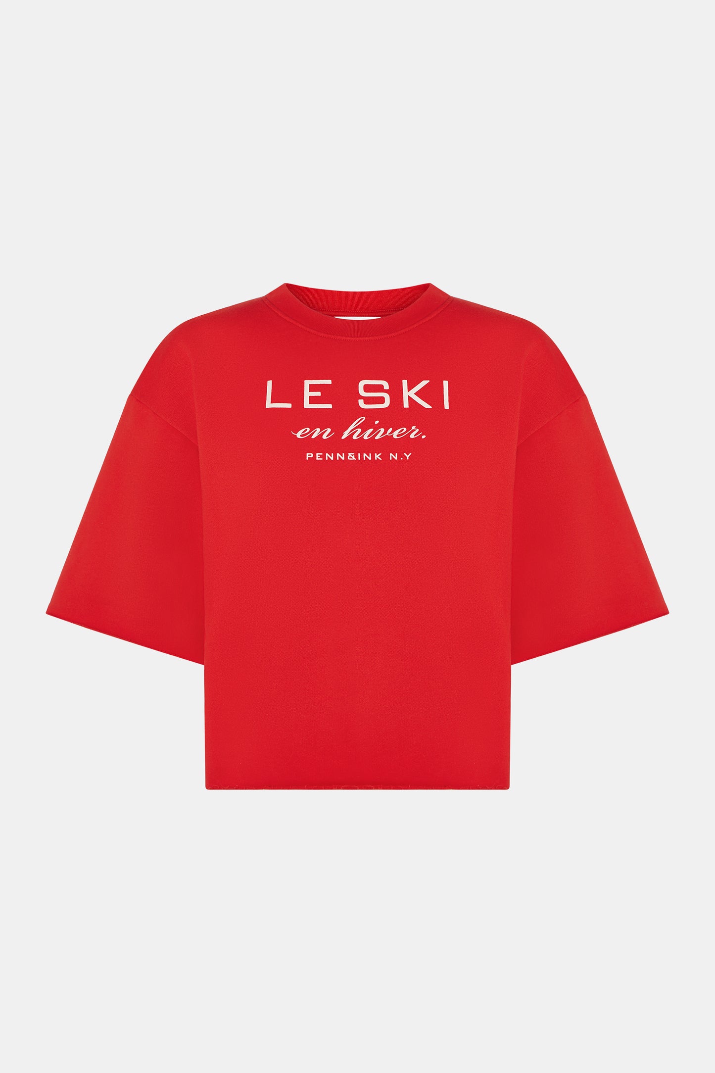 Penn & Ink - Sweater Print - Tomato/Ecru (W25F1702)