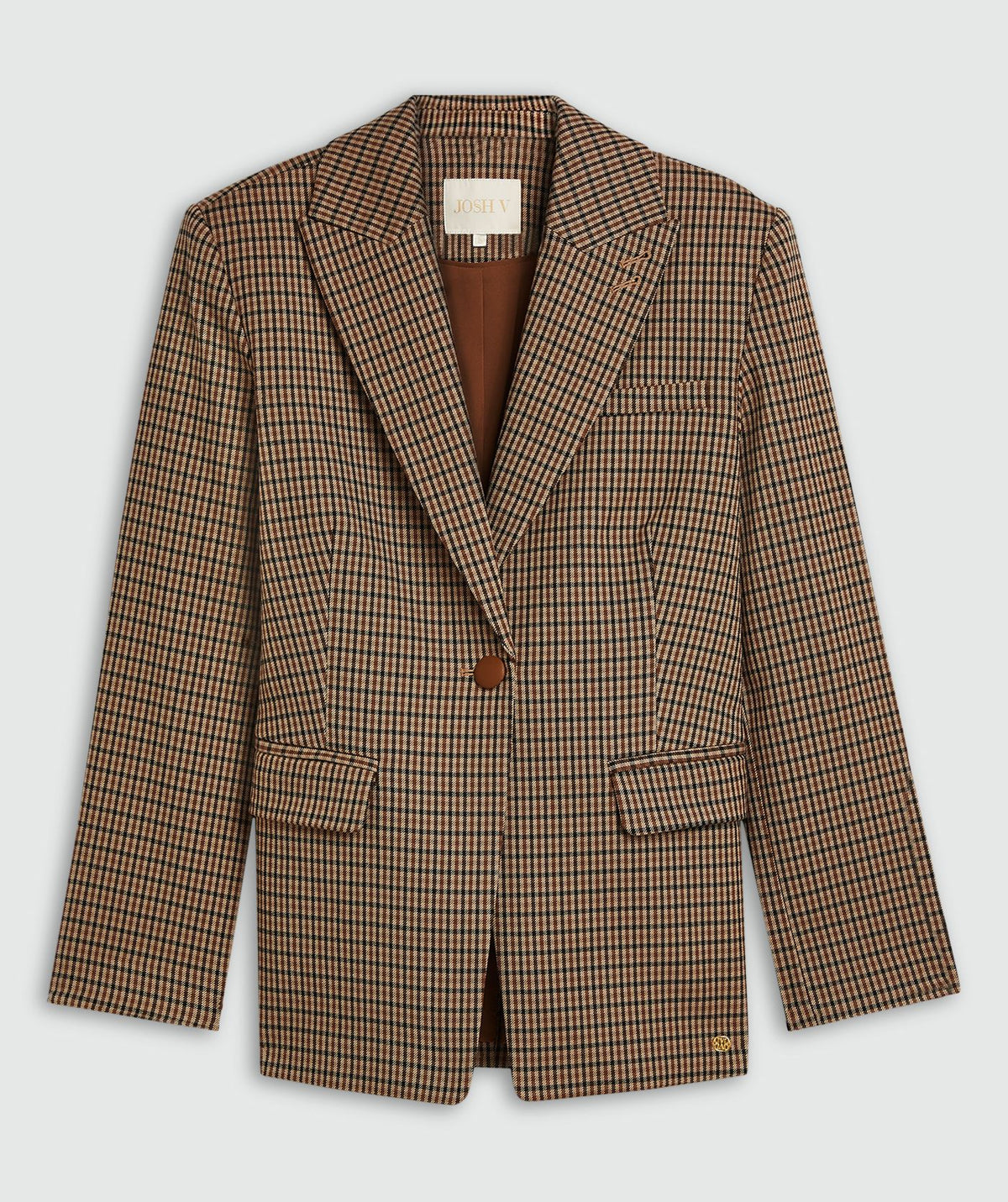 JOSH V | Beryl Getailleerde Blazer - Brown Check