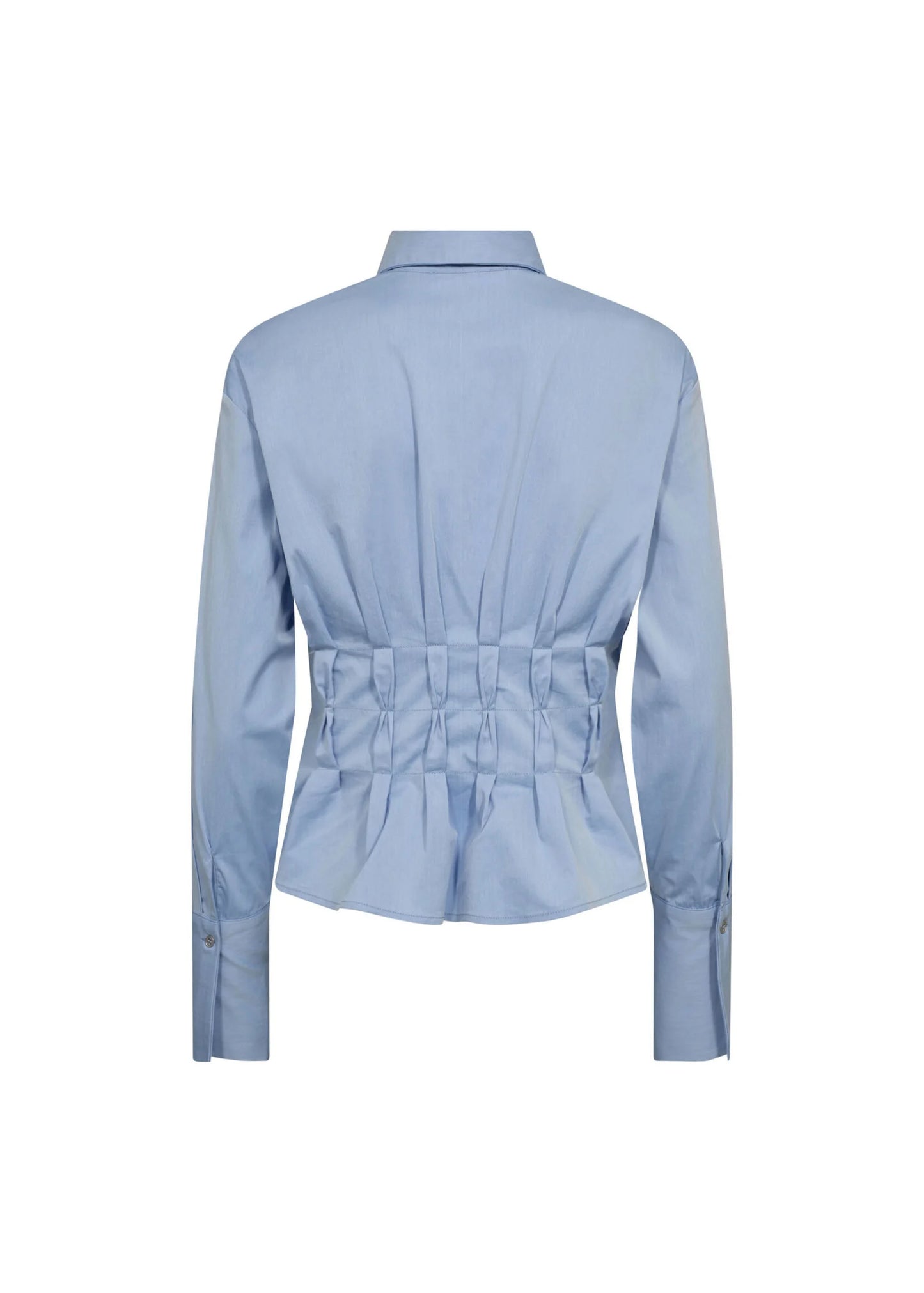 Co'Couture | PoppyCC Pleat Waist Shirt - Pale Blue