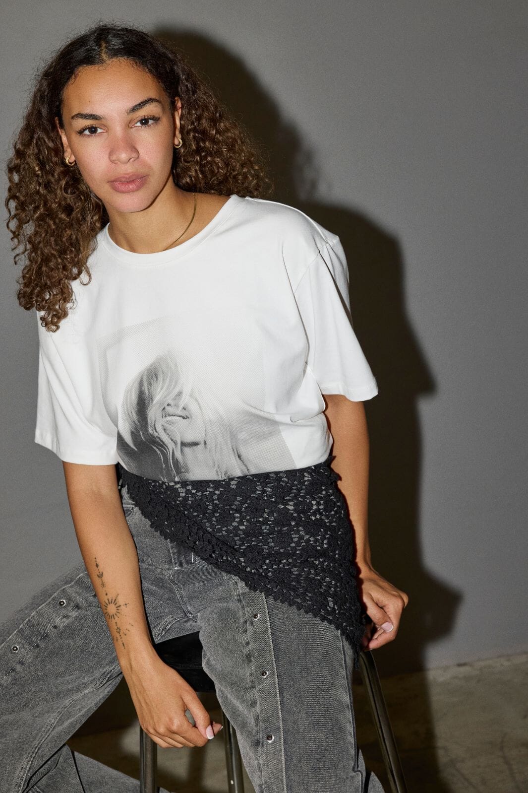 Co'couture | CalinCC Crochet Scarf Skirt - Black (49083)