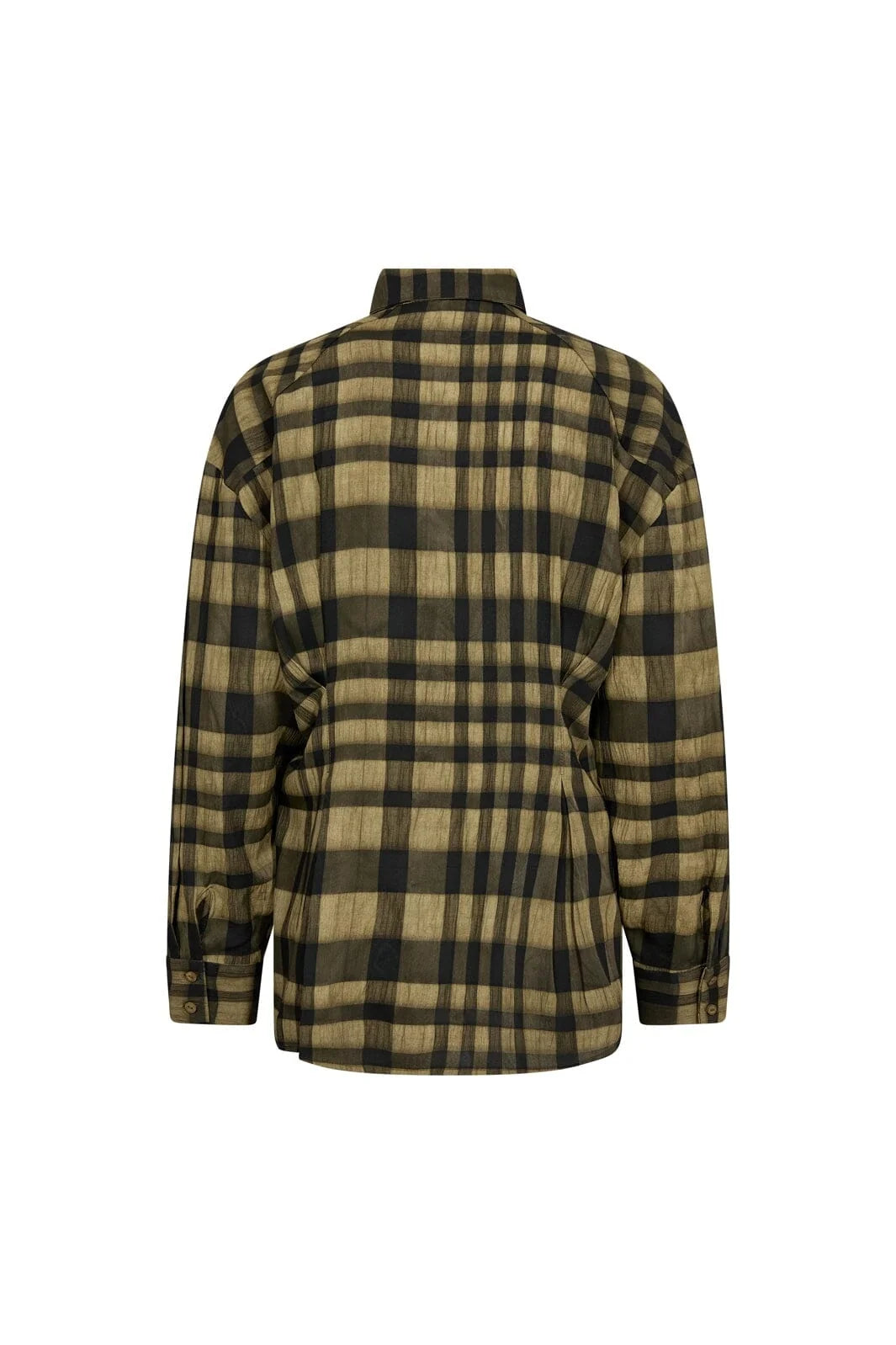 Co'Couture | KyelCC Check Tie Pleat Shirt - Army