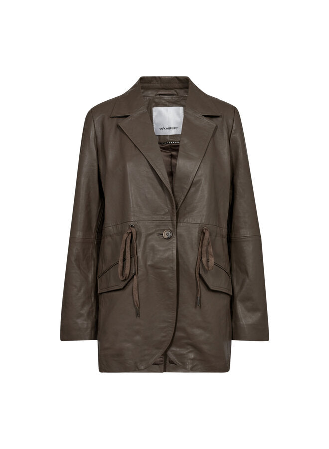 Co'Couture | PhoebeCC Tie String Leather Blazer