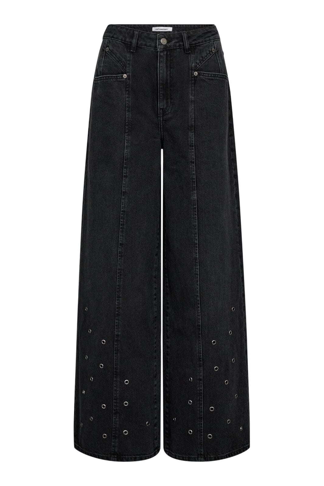 Co´Couture | Sifcc Eyelet Wide Jeans - Black (31586)
