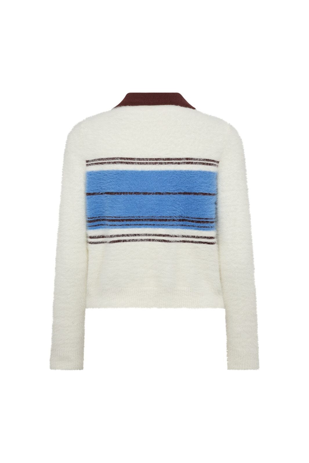 Co'Couture | ToryCC Stripe Zip Knit - Off White (32198)