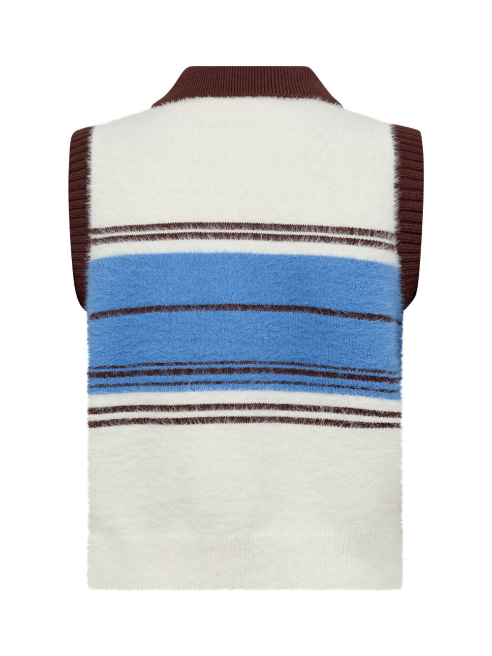 Co'Couture | ToryCC Stripe Zip Vest - Off White (32197)
