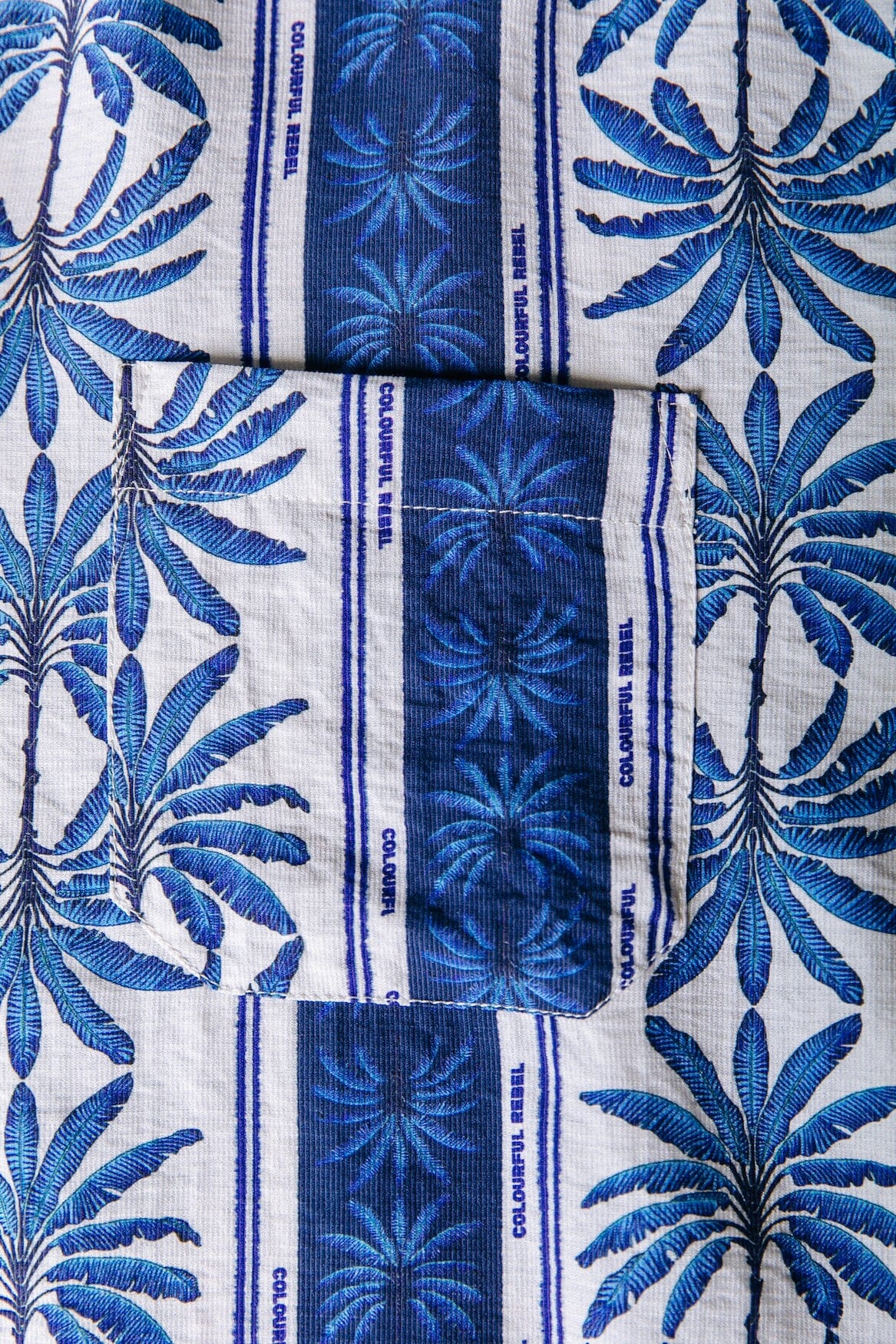 Colourful Rebel | Talia Palm Blouse - Bright Blue (WB116941)