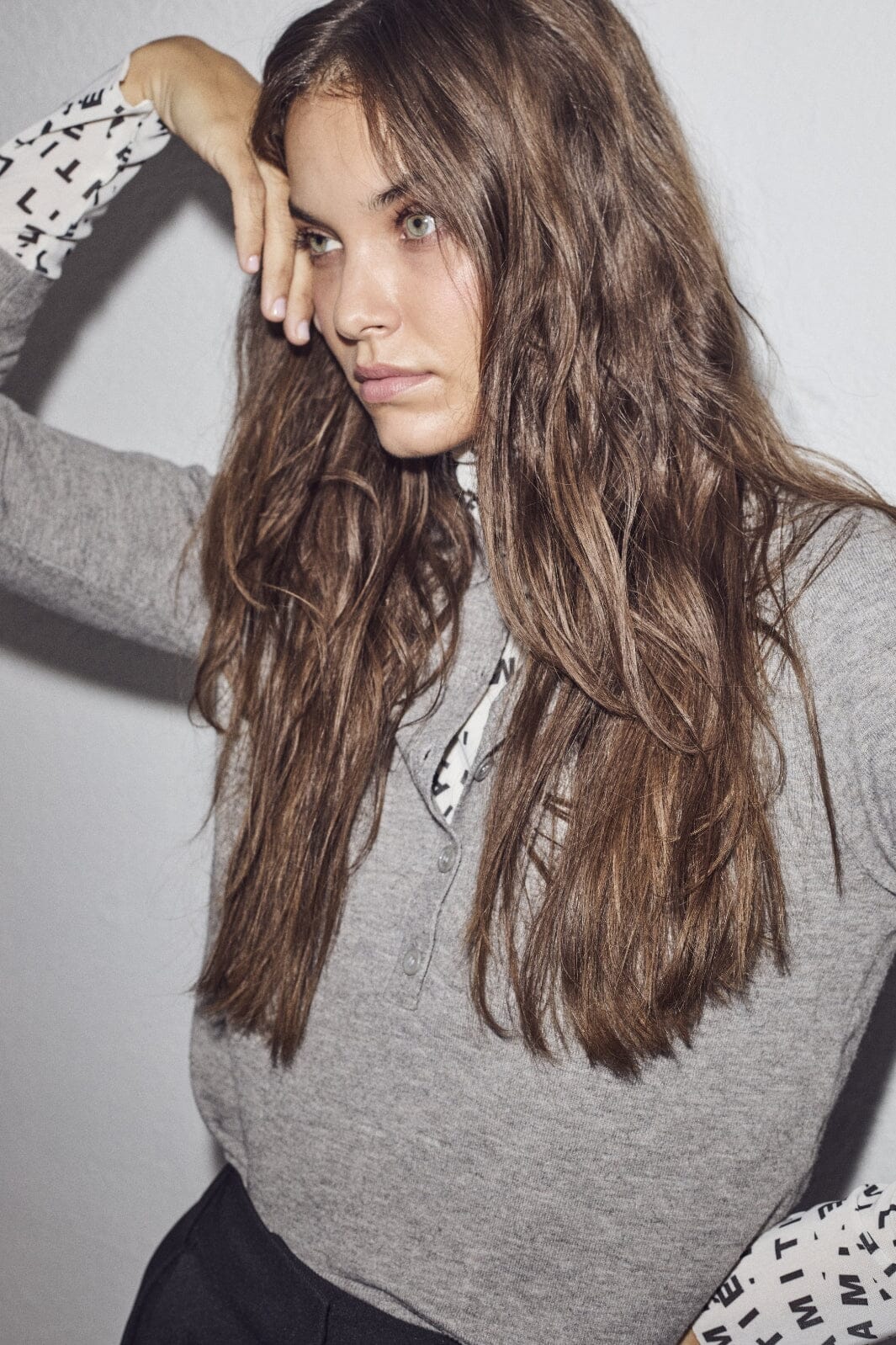 Haute L'Amitié | Premiere LS Polo Knit - Mid grey