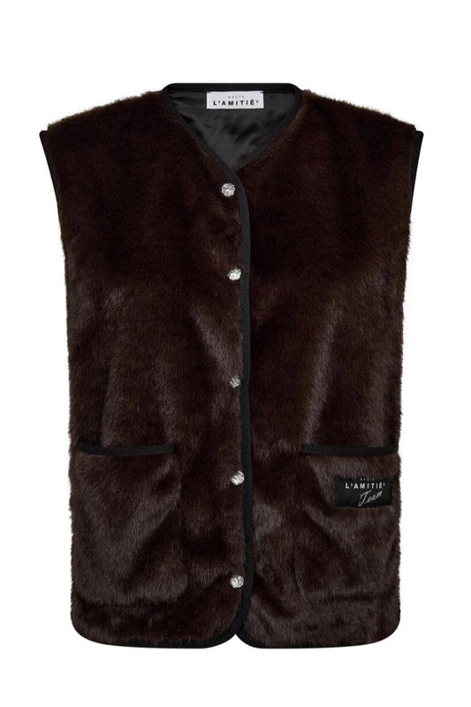 Haute L'amitié | Fur Tech Vest - Mocca