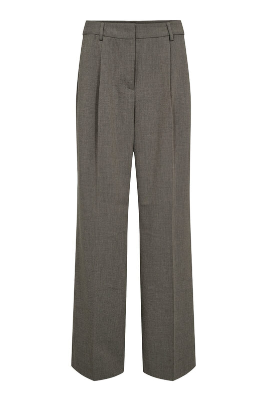 Haute L'Amitié | Nicole Pleat Tall Pant - Beige Melangé (HL10427)