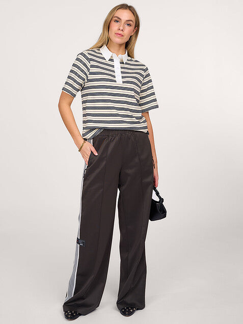 Haute L'Amitié | Boy Stripe SS Polo - Dusty Mocca