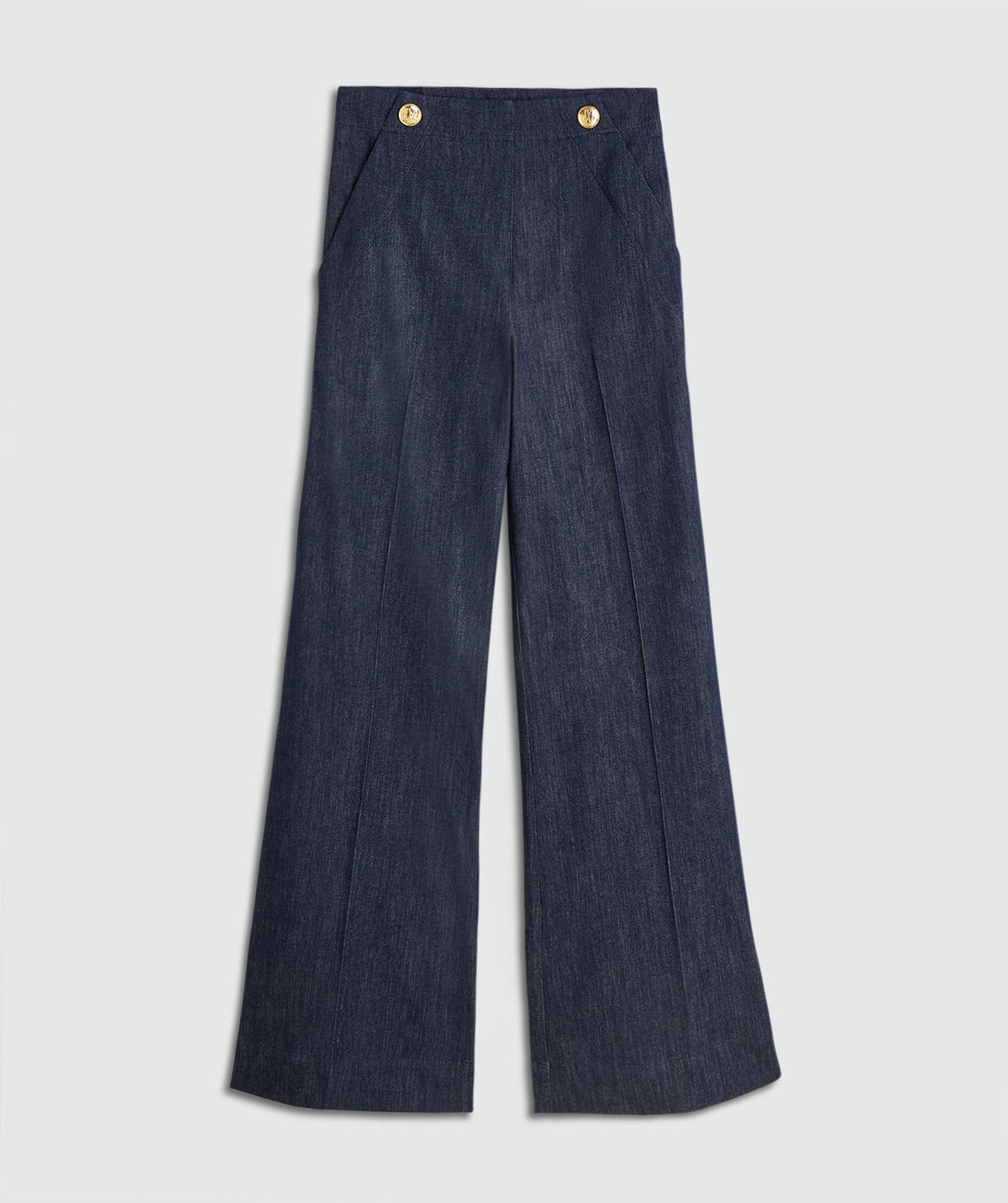 JOSH V | Indra High Waisted Wide Leg Pantalon - Dark Blue