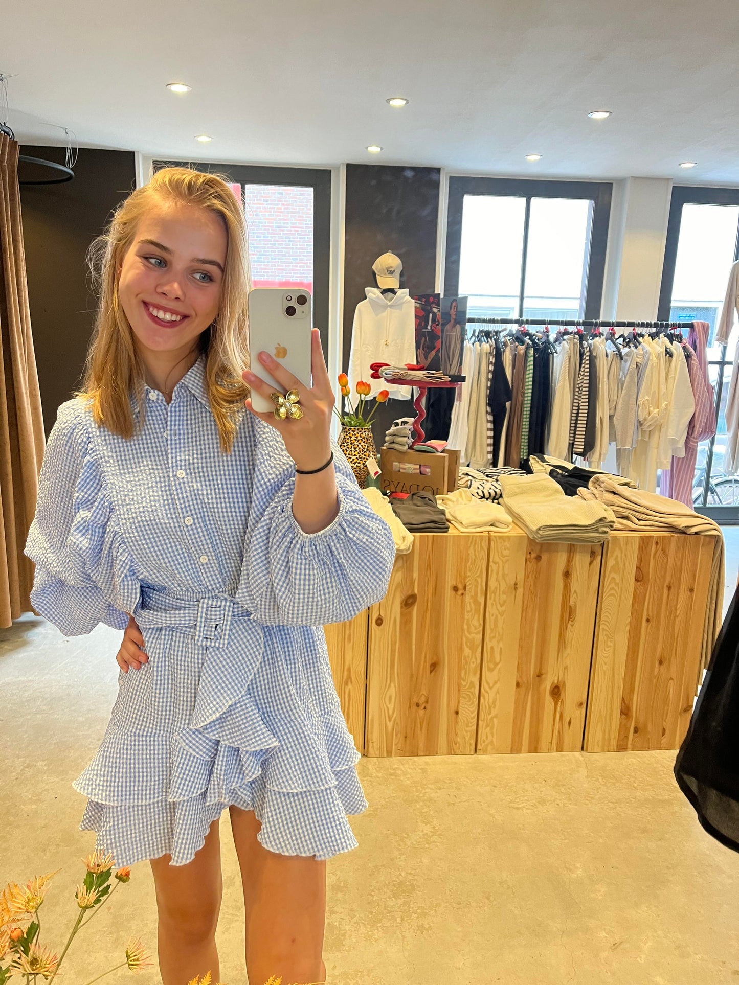 Fí | Blue Squared Dress
