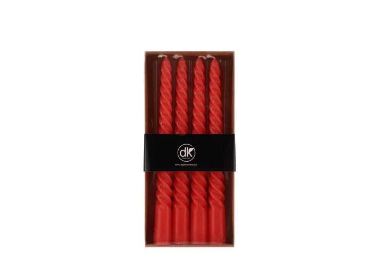 Daan Kromhout | Candle Crown Twist - Fuchsia (2 x 20 cm)