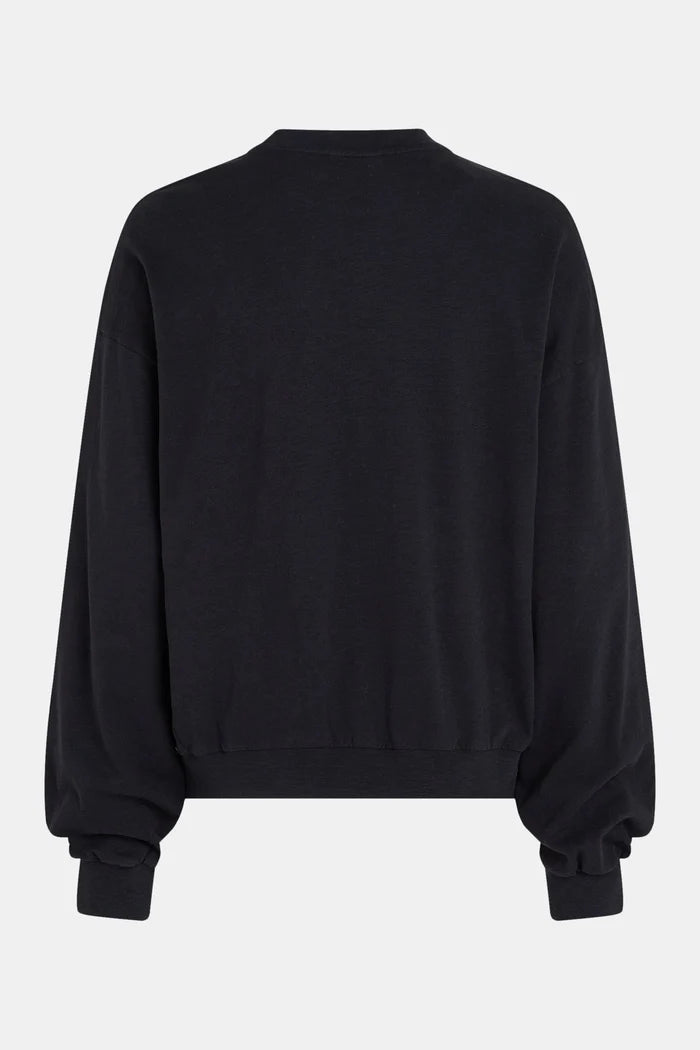 Penn & Ink | Sweater Prin (W24F1509) Blackish - Ecru opdruk