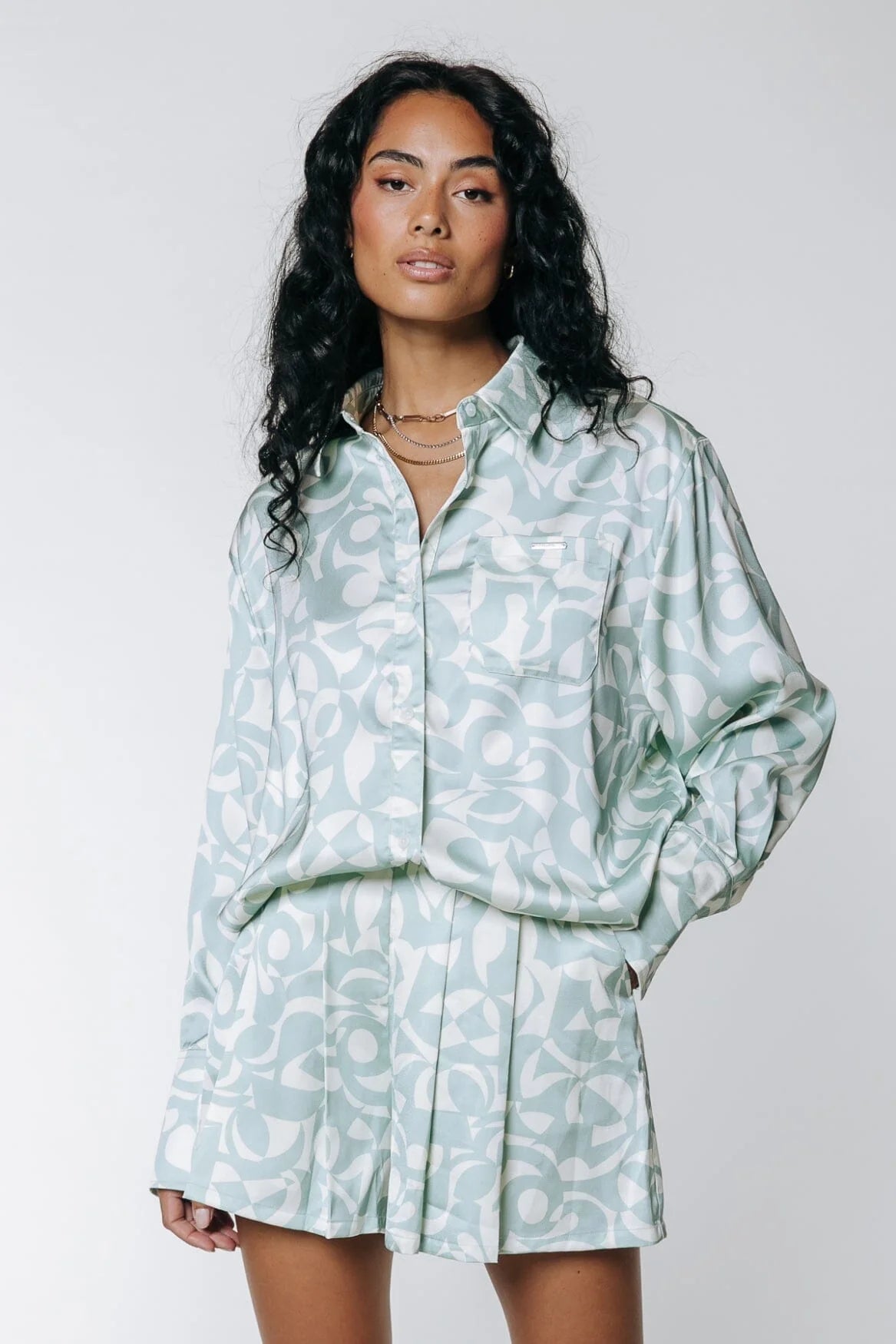 Colourful Rebel | Olet Satin Blouse