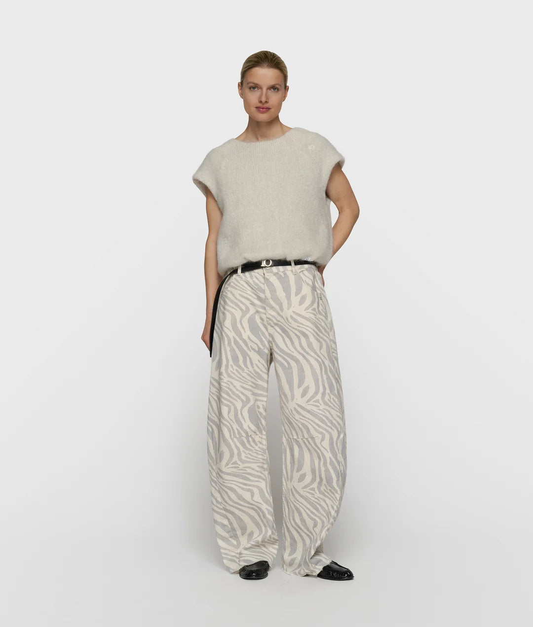 10DAYS | Western pants zebra - ecru
