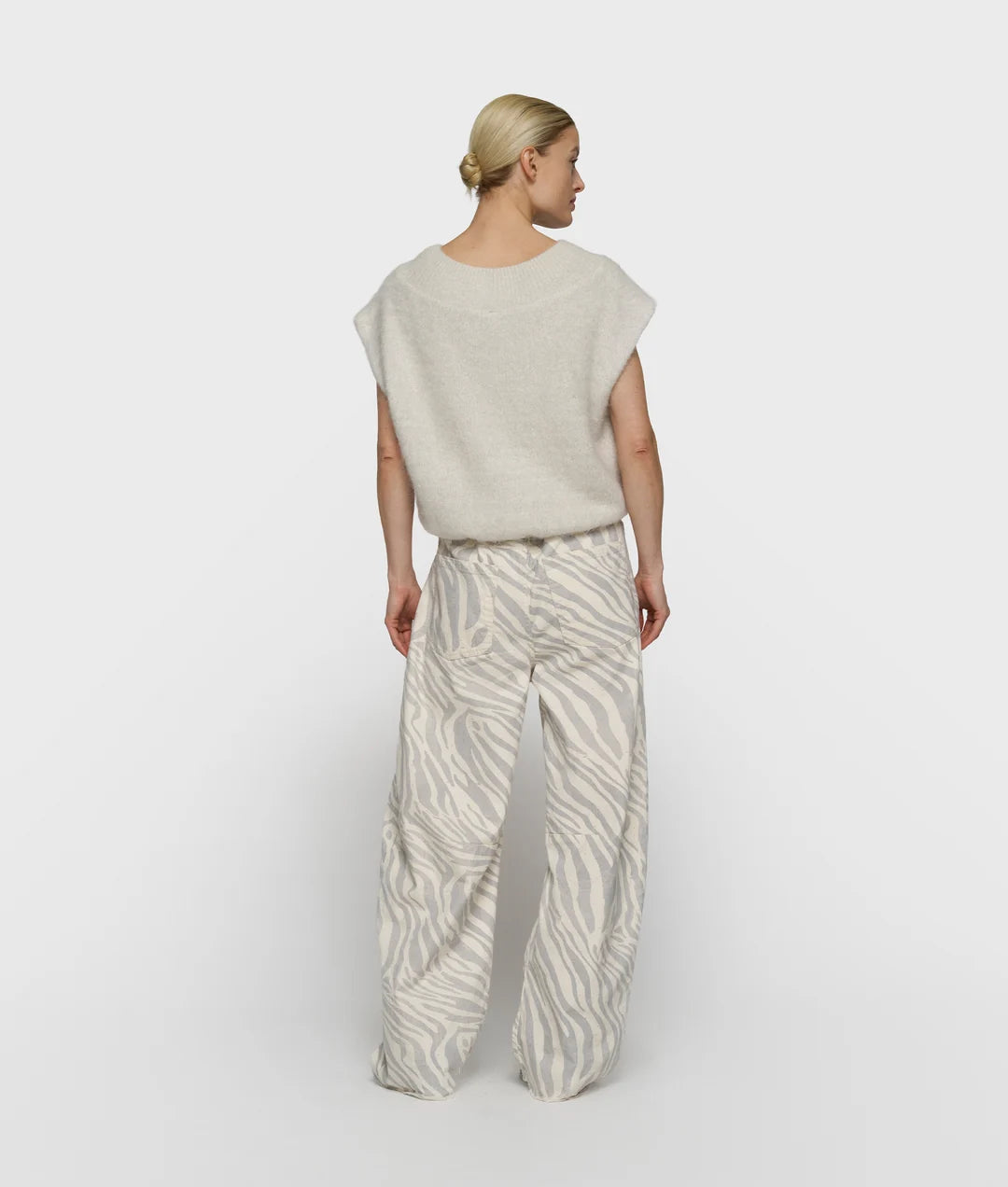 10DAYS | Western pants zebra - ecru