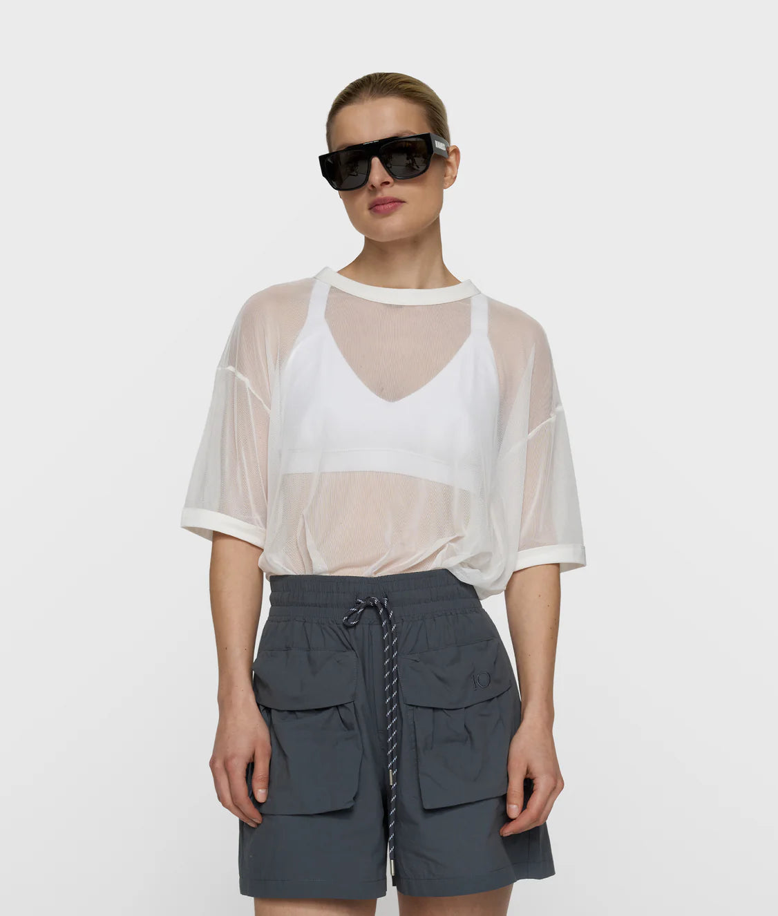 10DAYS | Mesh Tee - Ecru (20-742-6203)