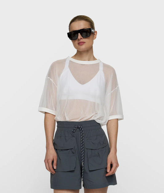 10DAYS | Mesh Tee - Ecru (20-742-6203)