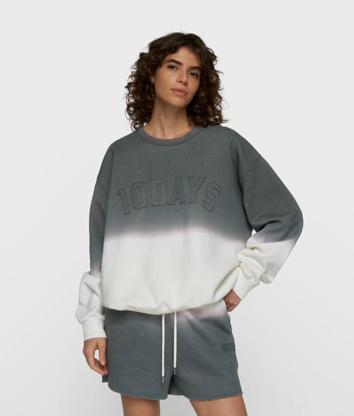 10DAYS | Statement Sweater Dip Dye - Mid Grey (20-800-6203)