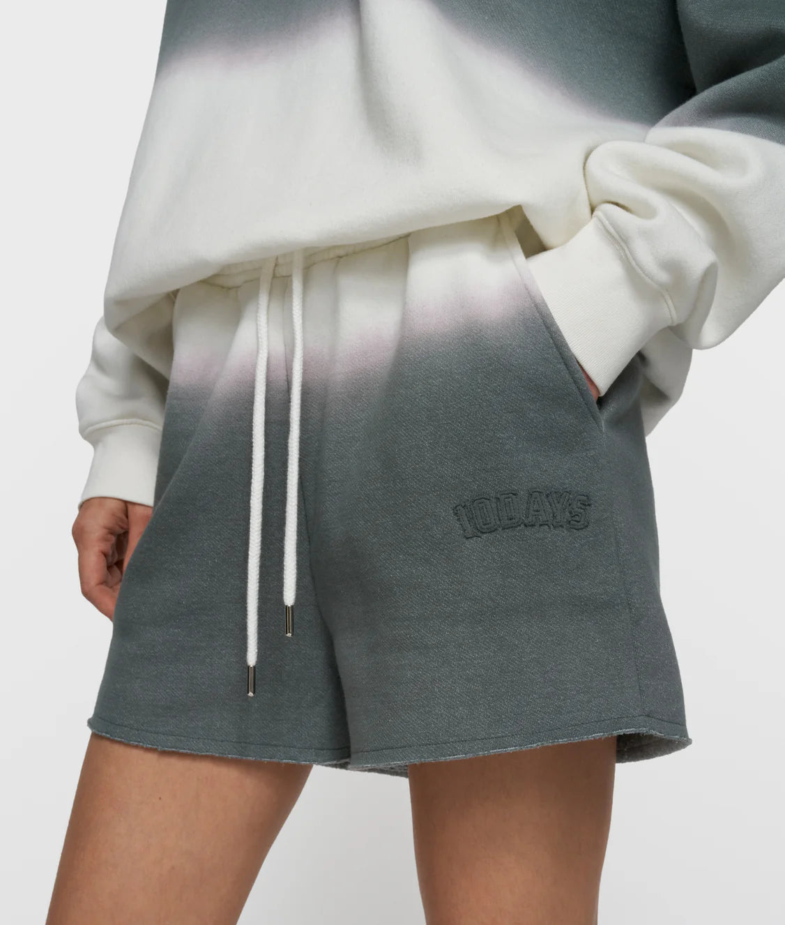 10DAYS | Shorts Dip Dye - Mid Grey (20-201-6203)
