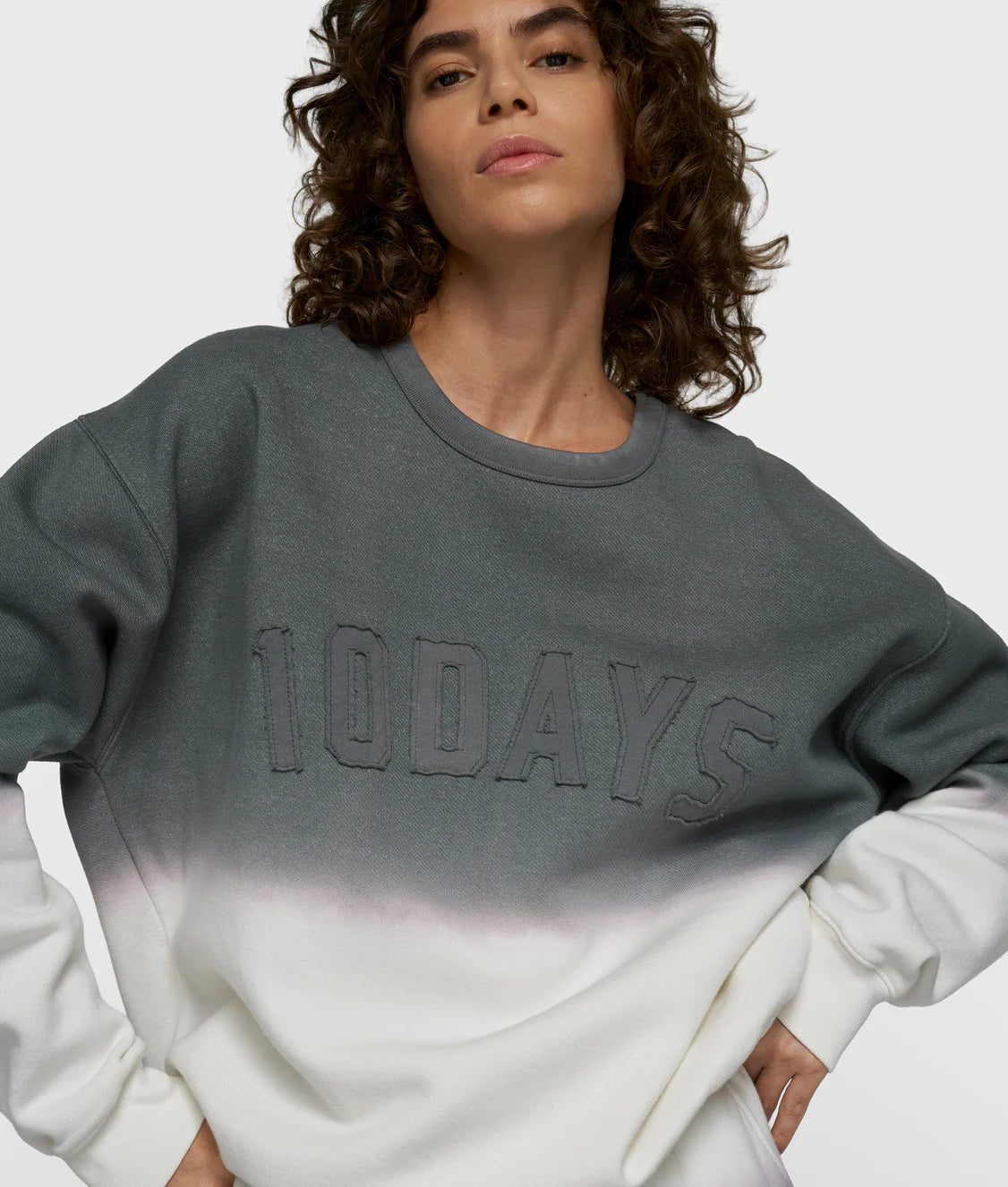 10DAYS | Statement Sweater Dip Dye - Mid Grey (20-800-6203)