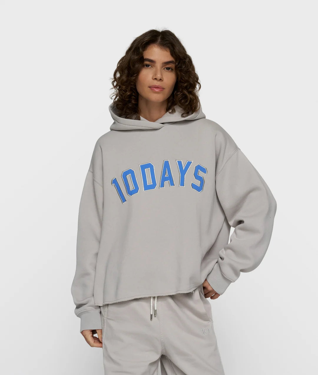 10DAYS | Statement hoodie - Stone