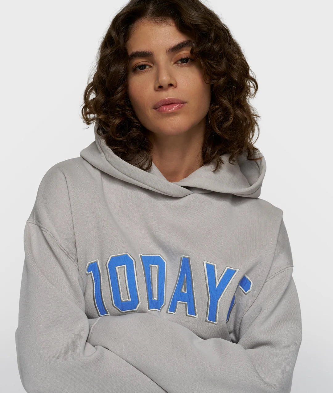 10DAYS | Statement hoodie - Stone